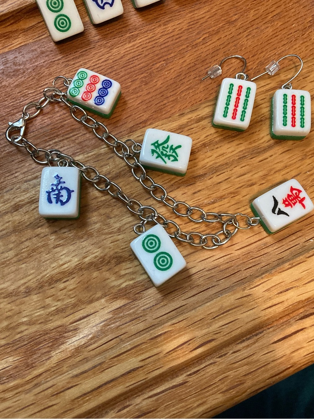 Bundle - Mahjong Earrings & Bracelet